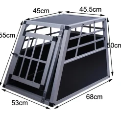 Hundebox Alu S hellbraun