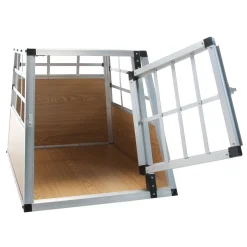 Hundebox Alu S hellbraun