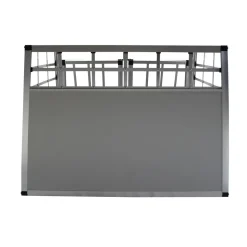 Hundebox Doppelbox Alu M grau