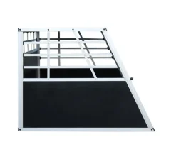 Hundebox Doppelbox Alu M schwarz