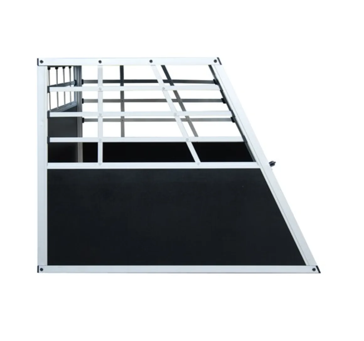 Hundebox Doppelbox Alu M schwarz
