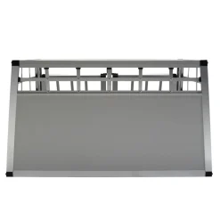 Hundebox Doppelbox Alu S grau