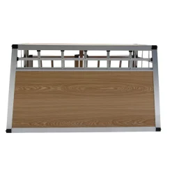 Hundebox Doppelbox Alu S hellbraun