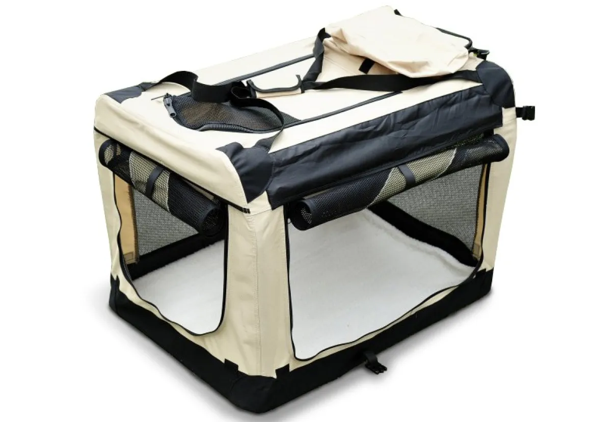 Hundebox faltbar XL beige