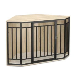 Hundebox 111 x 60 x 67 cm braun/schwarz