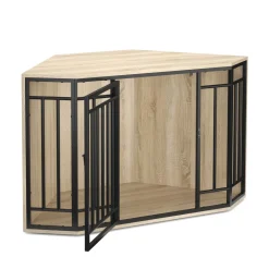 Hundebox 111 x 60 x 67 cm braun/schwarz