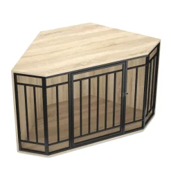 Hundebox 111 x 60 x 67 cm braun/schwarz