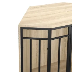 Hundebox 111 x 60 x 67 cm braun/schwarz