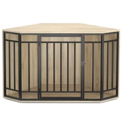Hundebox 111 x 60 x 67 cm braun/schwarz