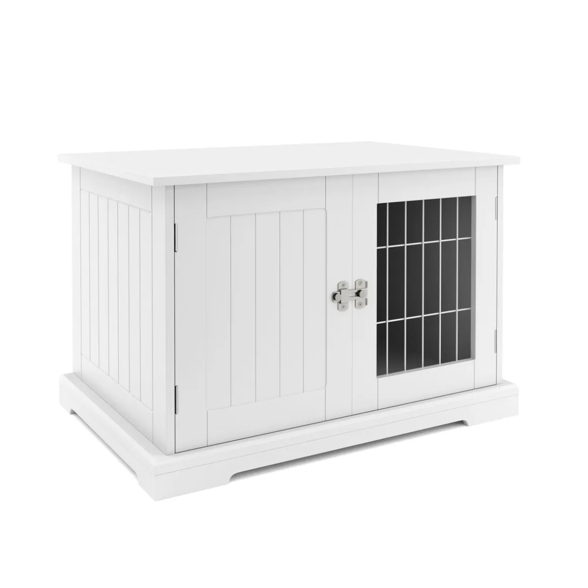 Hundehütte mit Tür 83 x 59 x 51 cm weiss