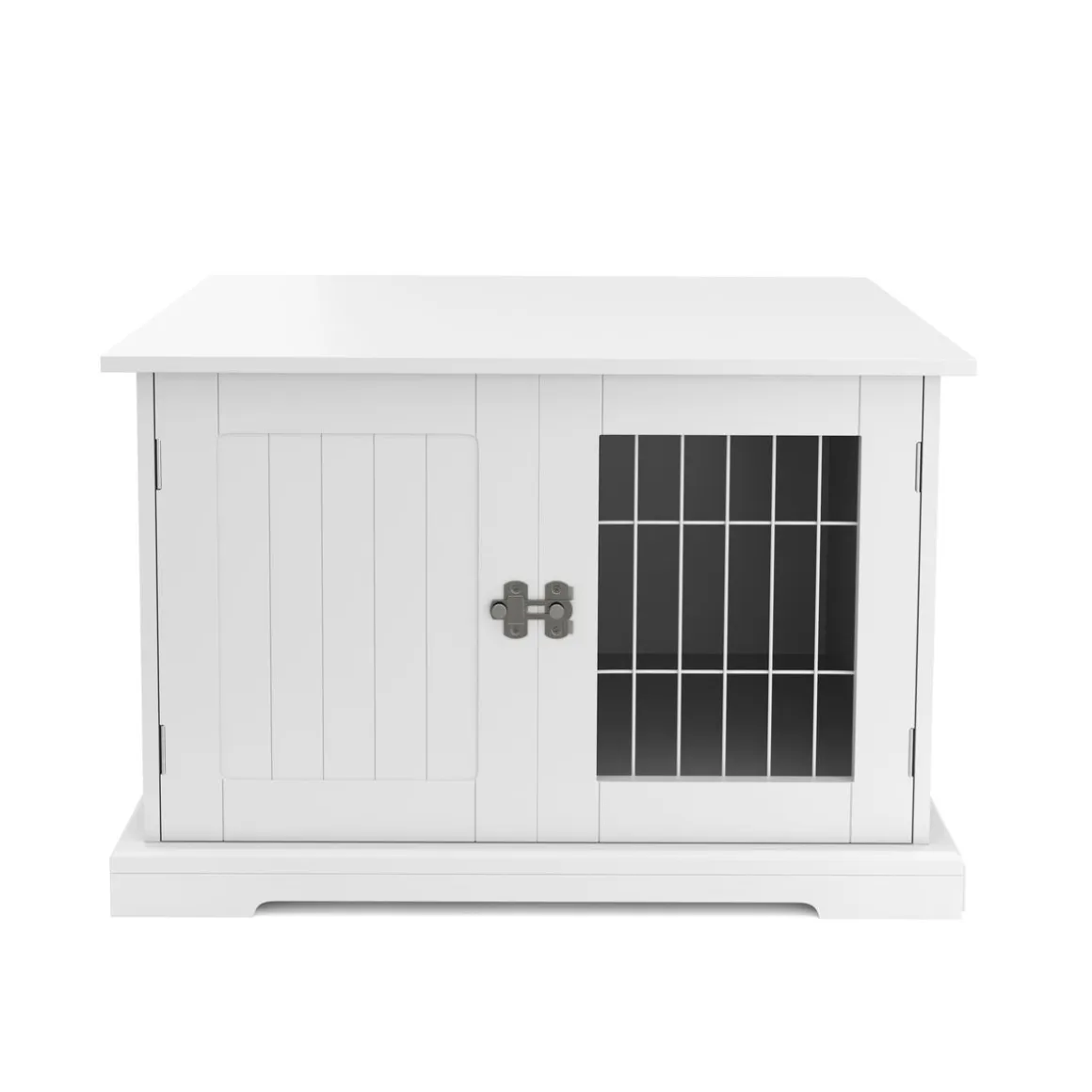 Hundehütte mit Tür 83 x 59 x 51 cm weiss