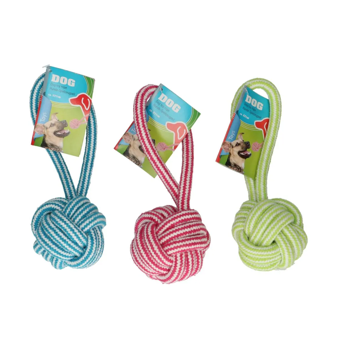 Hundespielzeug Tau Knoten mit Schlaufe 21 cm