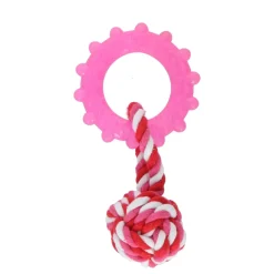 Hundespielzeug Tau Knoten und Beissring 16 cm