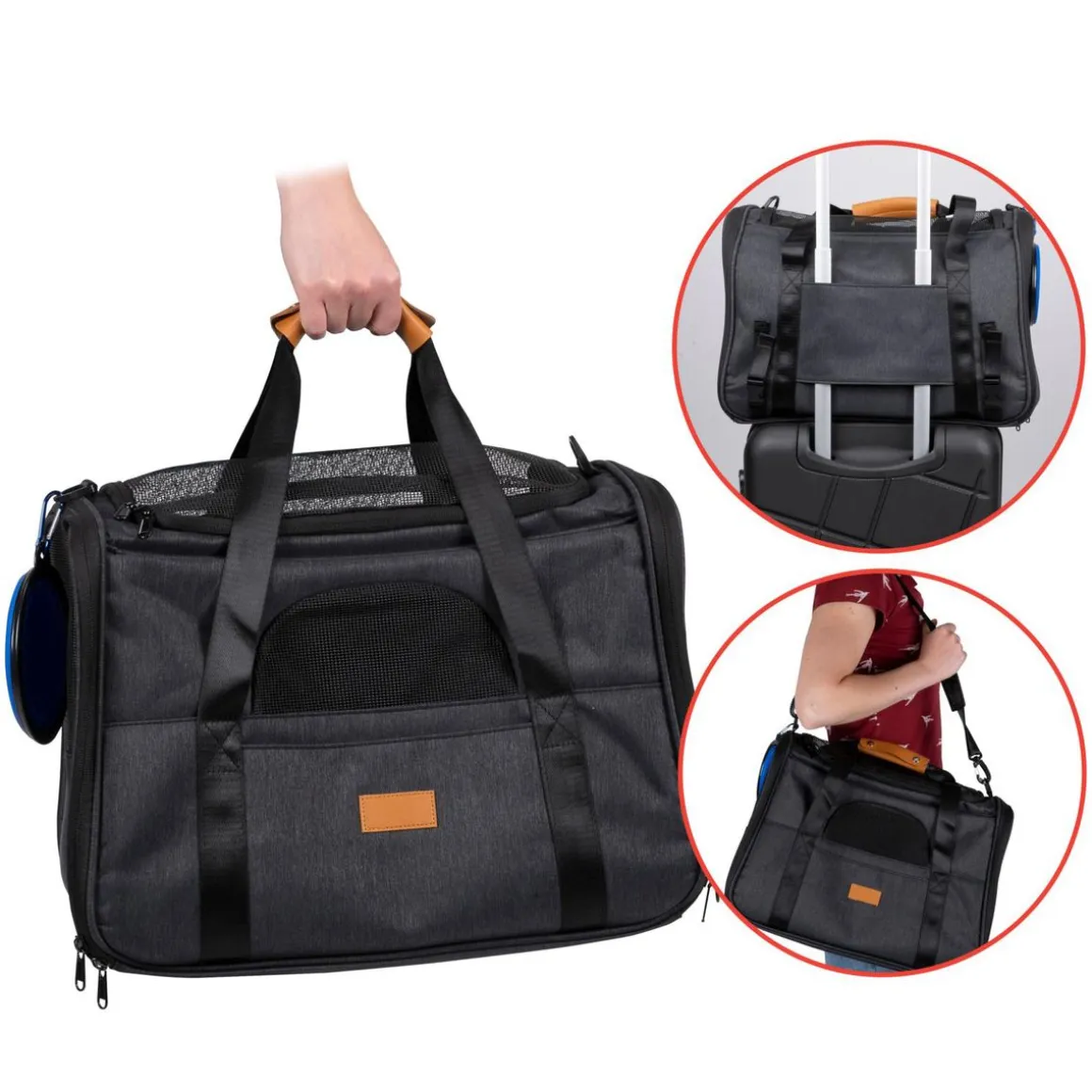 Hundetasche Textil Set 4-teilig