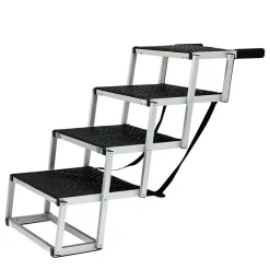 Hundetreppe faltbar mit 4 Stufen 77 x 44 x 64 cm