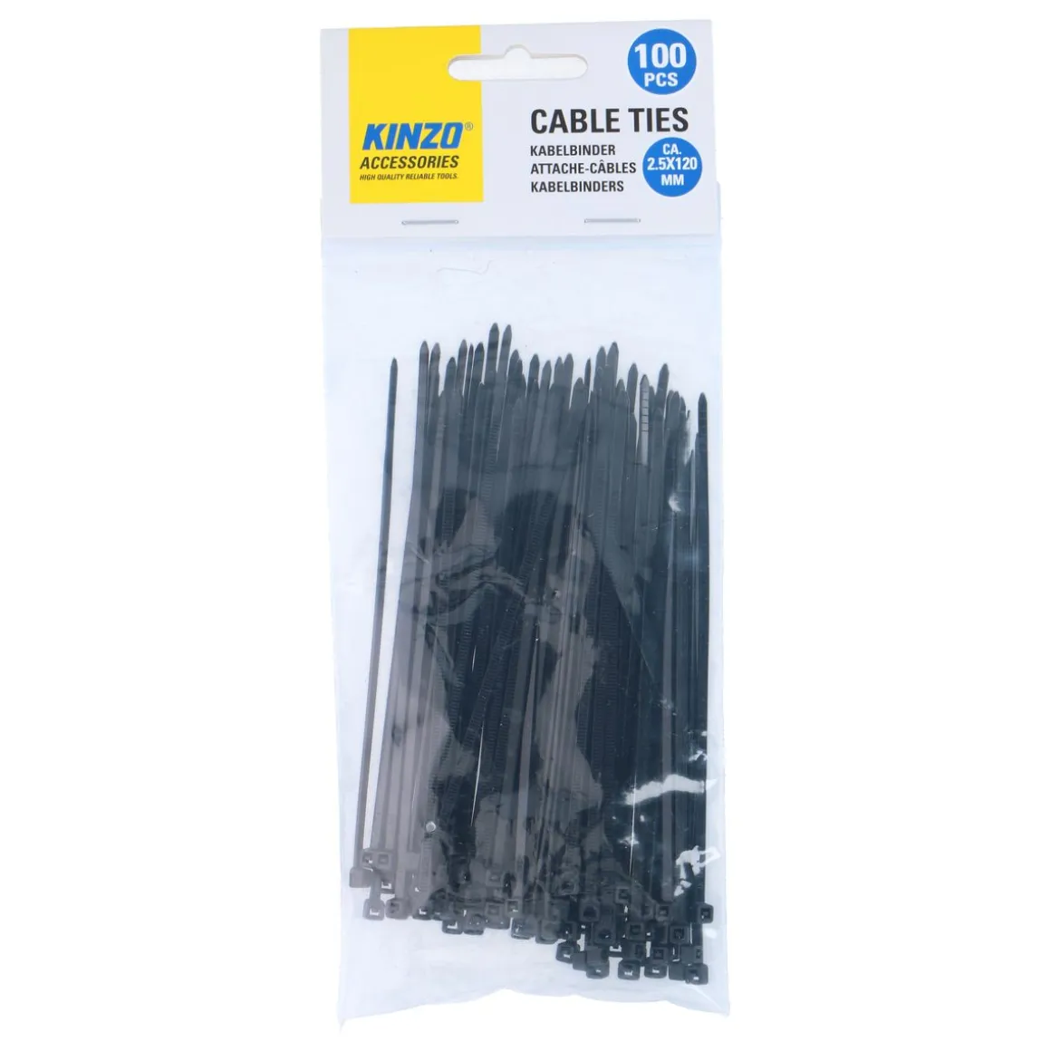 Kabelbinder Set 12 cm schwarz 100 Stk.