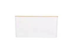 Kabelbox klein mit Holzdeckel weiss