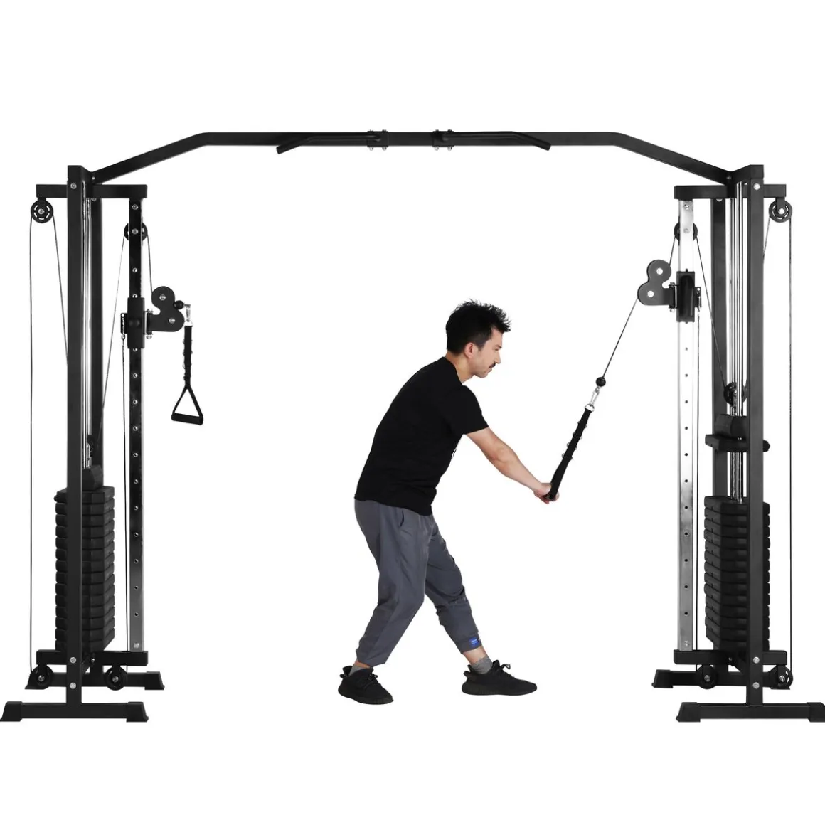 Kabelzugstation 298 x 216 cm schwarz 2 x 81 kg