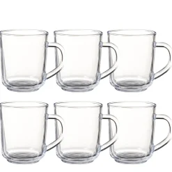 Kaffeeglas Teeglas mit Henkel 6er Set 220 ml