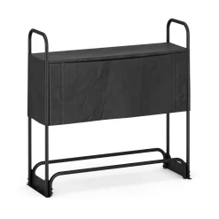 Kaminholzregal mit Abdeckung HELM 120 x 36 x 117 cm schwarz