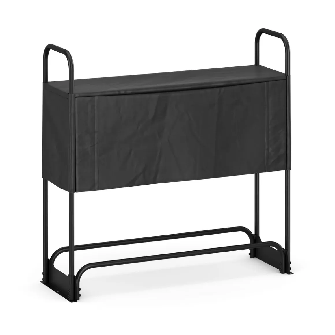 Kaminholzregal mit Abdeckung HELM 120 x 36 x 117 cm schwarz