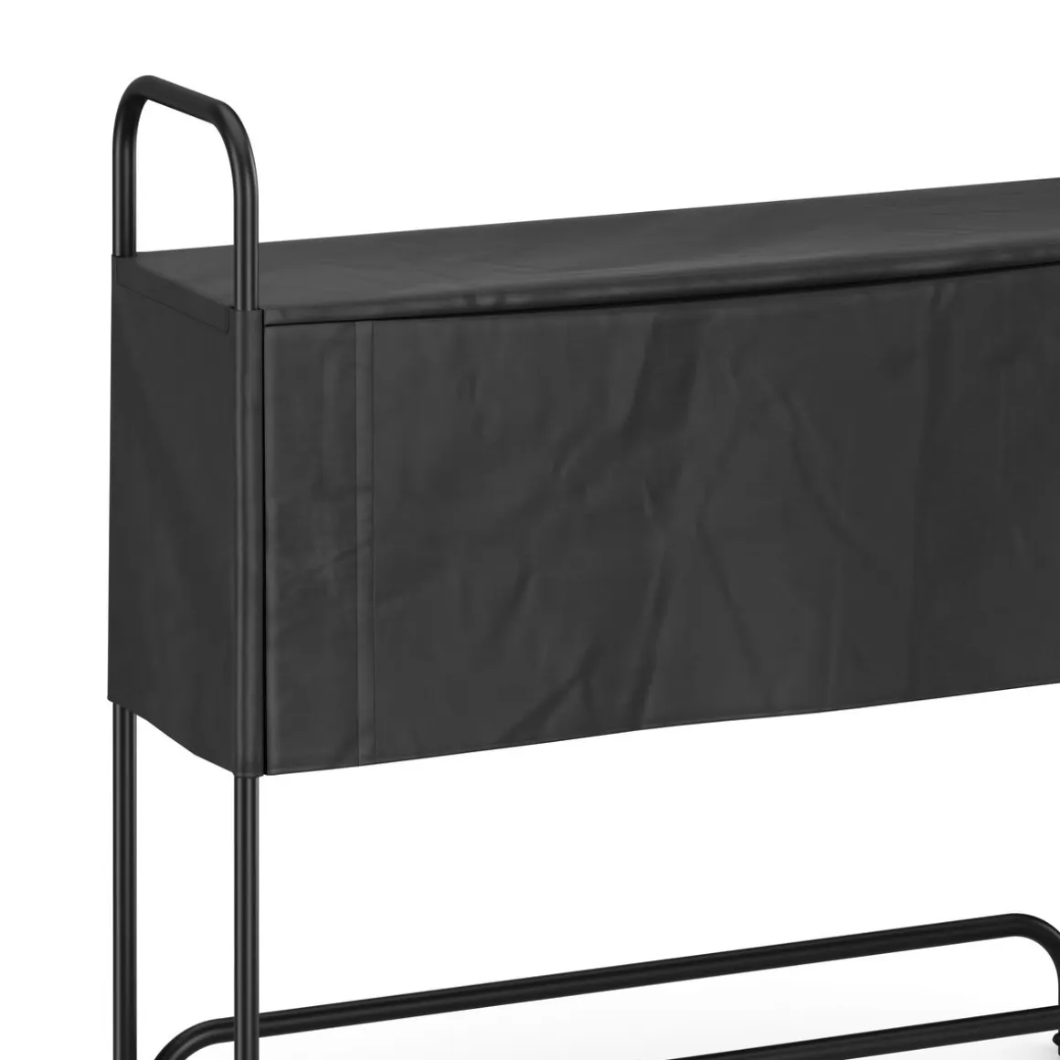 Kaminholzregal mit Abdeckung HELM 120 x 36 x 117 cm schwarz