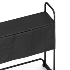 Kaminholzregal mit Abdeckung HELM 120 x 36 x 117 cm schwarz