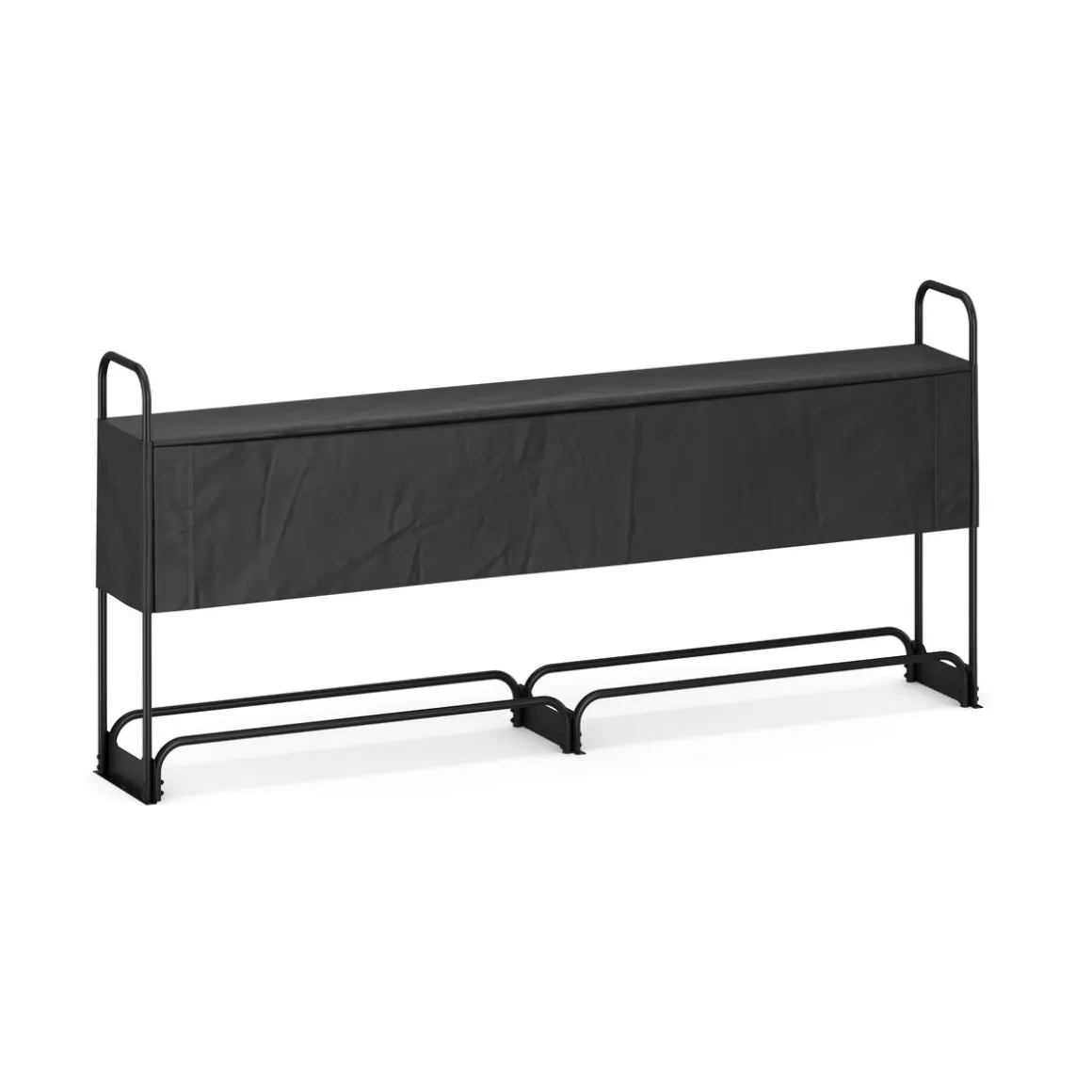 Kaminholzregal mit Abdeckung HELM 260 x 36 x 117 cm schwarz