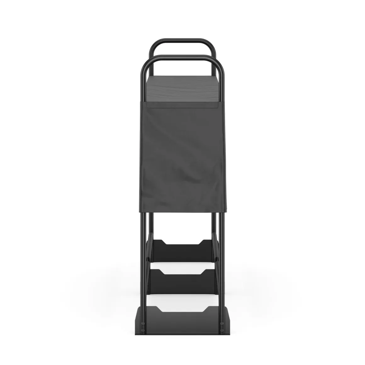 Kaminholzregal mit Abdeckung HELM 260 x 36 x 117 cm schwarz