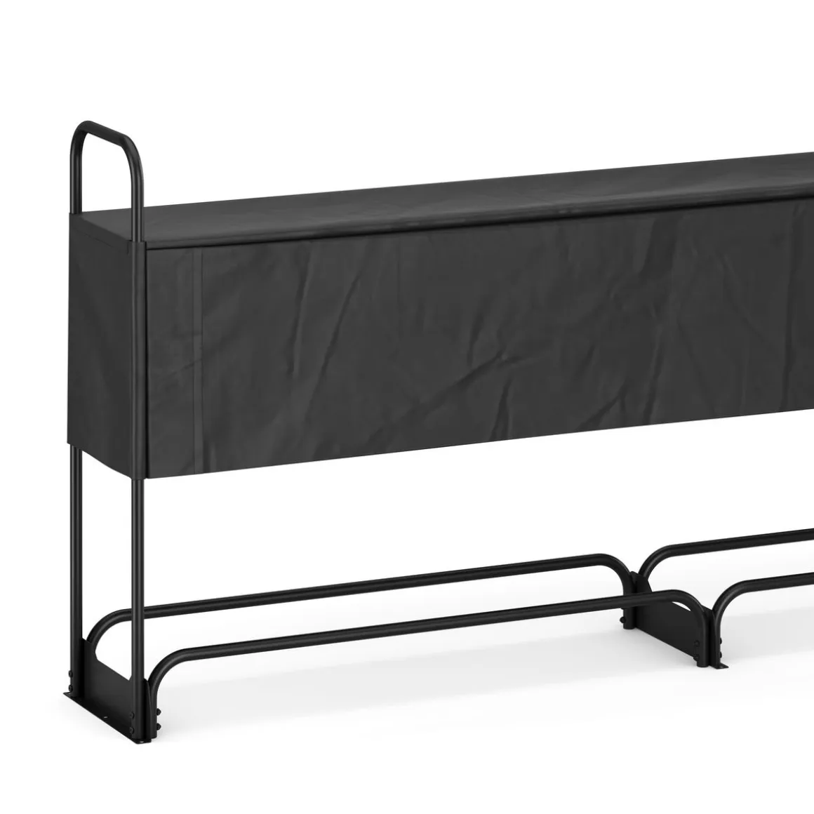 Kaminholzregal mit Abdeckung HELM 260 x 36 x 117 cm schwarz