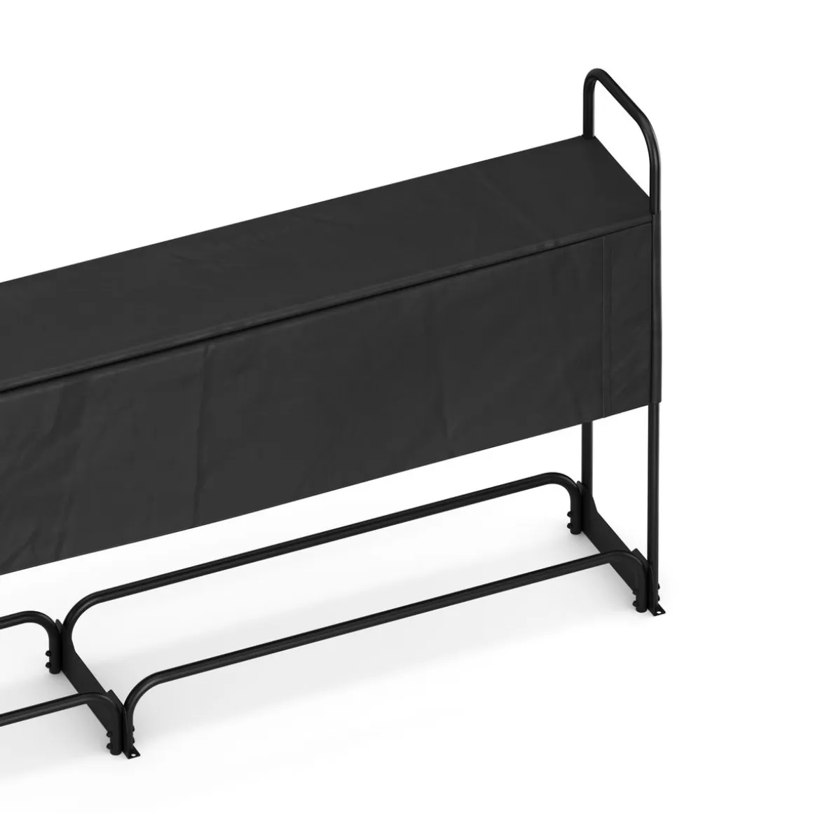 Kaminholzregal mit Abdeckung HELM 260 x 36 x 117 cm schwarz