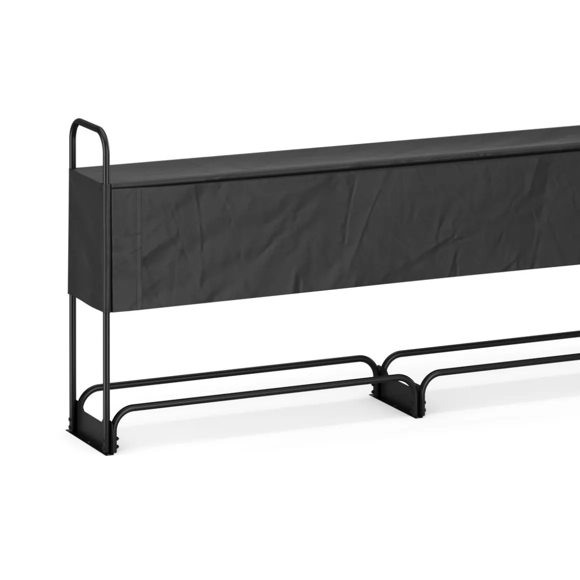 Kaminholzregal mit Abdeckung HELM 386 x 36 x 117 cm schwarz