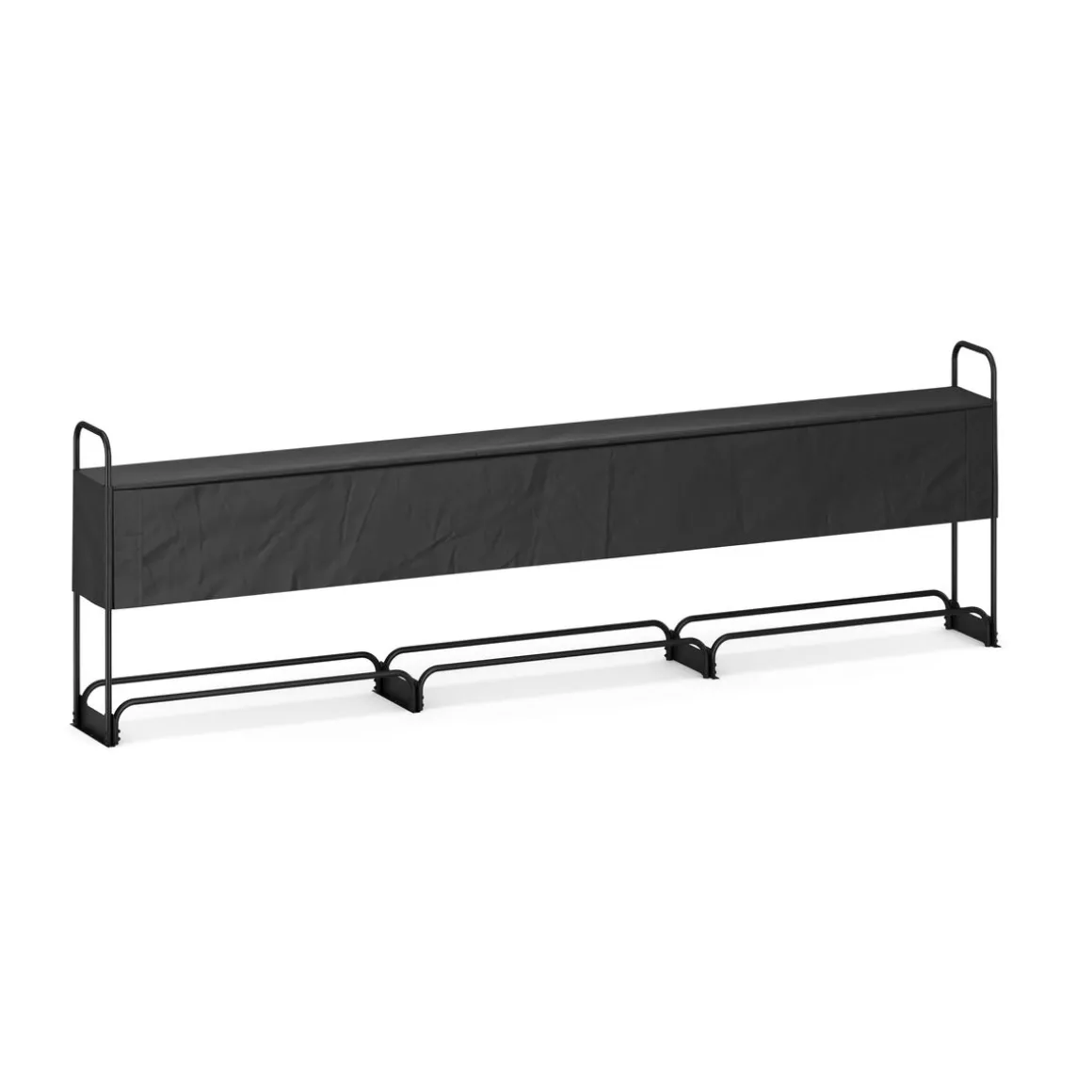Kaminholzregal mit Abdeckung HELM 386 x 36 x 117 cm schwarz