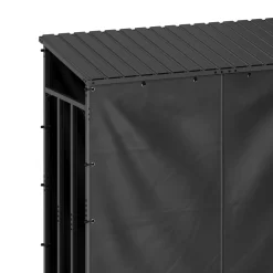 Kaminholzregal mit Dach FARGO 185 x 70 x 185 cm schwarz
