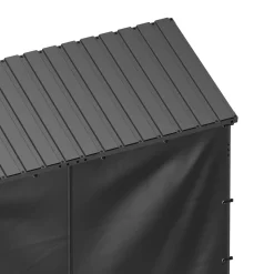 Kaminholzregal mit Dach FARGO 185 x 70 x 185 cm schwarz