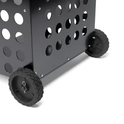 Kaminholzwagen Metall schwarz