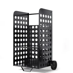 Kaminholzwagen Metall schwarz