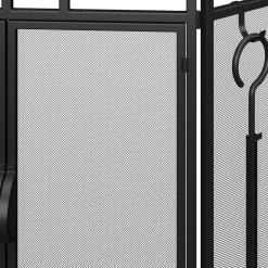 Kaminschutzgitter mit Kaminwerkzeug 123 x 77 cm