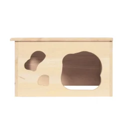 Kaninchen Meerschweinchen Haus Holz 40 x 31 x 23 cm natur