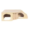 Kaninchen Meerschweinchen Haus Holz 60 x 37 x 20 cm natur