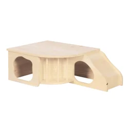 Kaninchen Meerschweinchen Haus Holz 60 x 37 x 20 cm natur