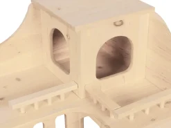 Kaninchen Meerschweinchen Haus Holz 55 x 39 x 39 cm natur