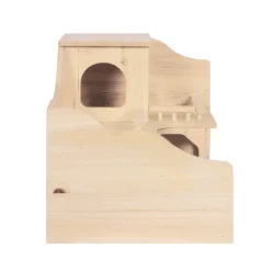 Kaninchen Meerschweinchen Haus Holz 55 x 39 x 39 cm natur
