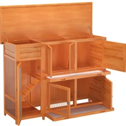 Kaninchenstall Holz BUNLO 145 x 52 x 107 cm