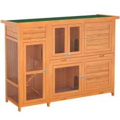 Kaninchenstall Holz BUNLO 145 x 52 x 107 cm