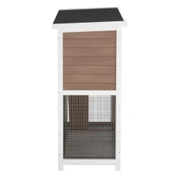 Kaninchenstall Holz BUNZO 110 x 52 x 108 cm natur/weiss