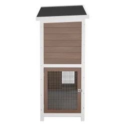 Kaninchenstall Holz FLUFFY 100 x 50 x 105 cm weiss/natur