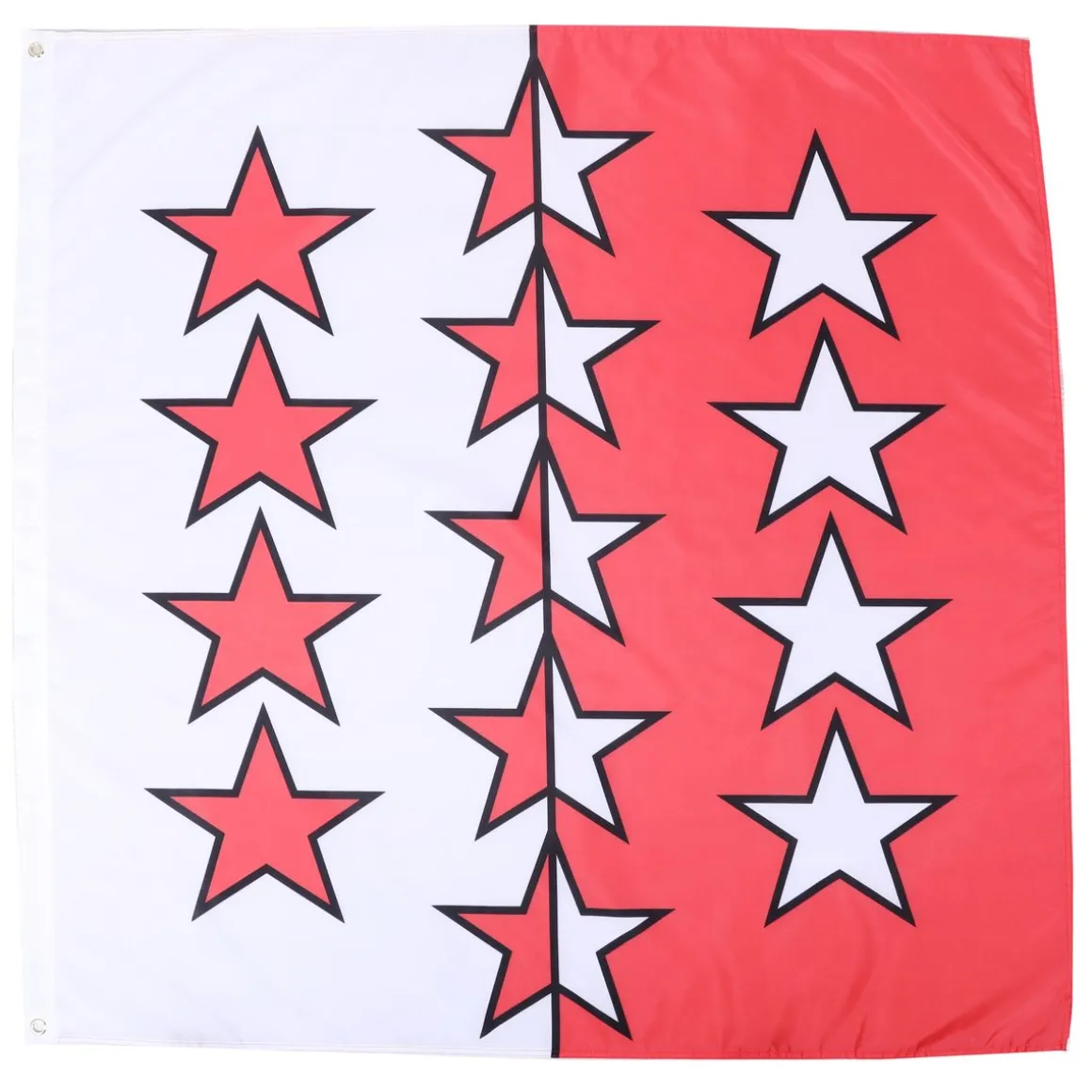 Kantonsflagge Wallis 120 x 120 cm