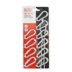 Karabiner Stahl 6 cm 10er Set