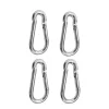 Karabiner Stahl 10 cm 4er Set silber